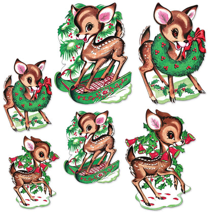 Vintage Christmas Reindeer Cutouts