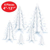 3-D Clear Plastic Winter Pine Tree Centerpieces 6ct