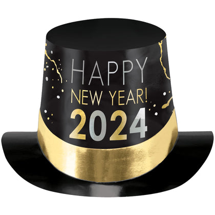 2024 Foil Top Hat - Black, Silver, Gold