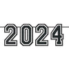 2024 Oversized Felt Banner | White & Black