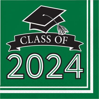 2024 Green Grad Napkins 36ct