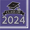 2024 Purple Grad Napkins 36ct