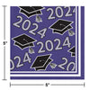 2024 Purple Grad Napkins 36ct