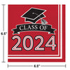 2024 Red Grad Napkins 36ct