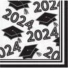 2024 White Grad Napkins 36ct