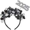 2025 NYE Black, Silver, Gold Headband