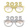 2025 Gold & Silver Foil Board Novelty Glasses  4ct