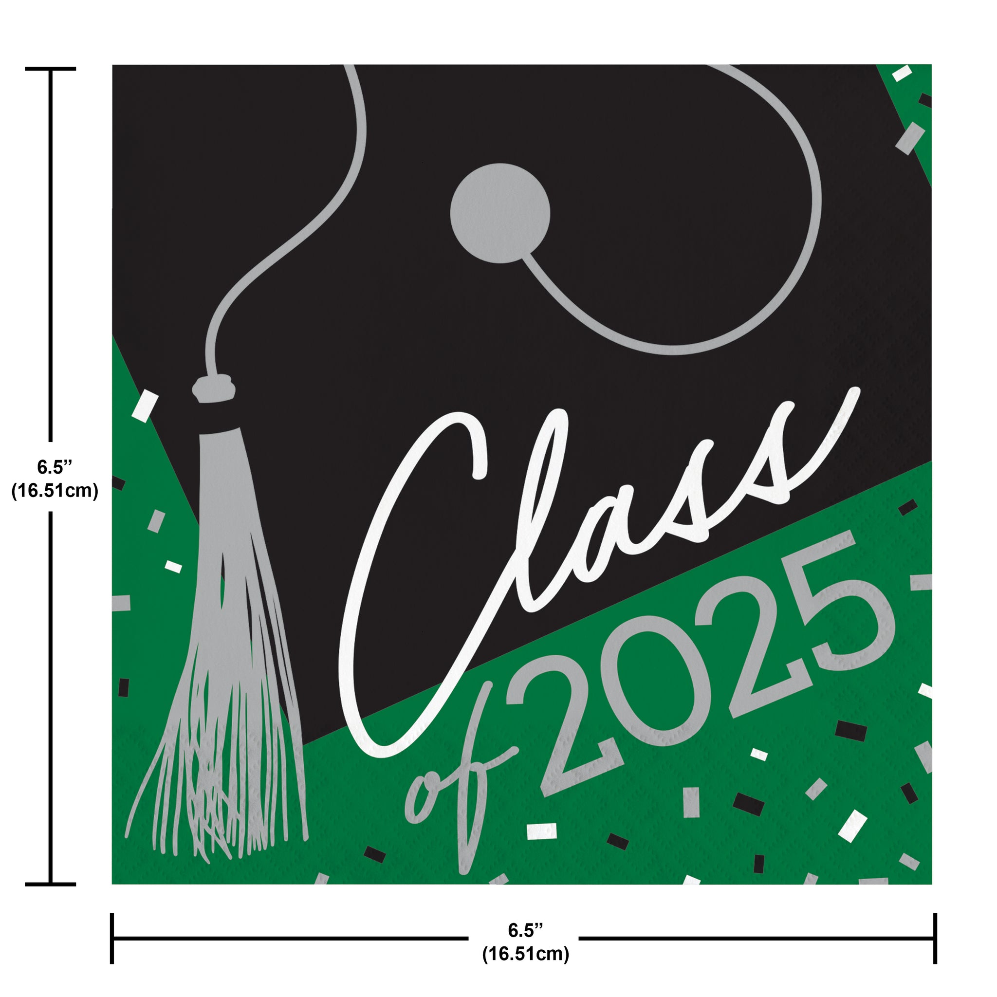 2025 Graduation Lunch Napkins 36ct | Green