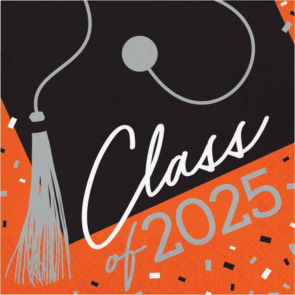 2025 Graduation Lunch Napkins 36ct | Orange