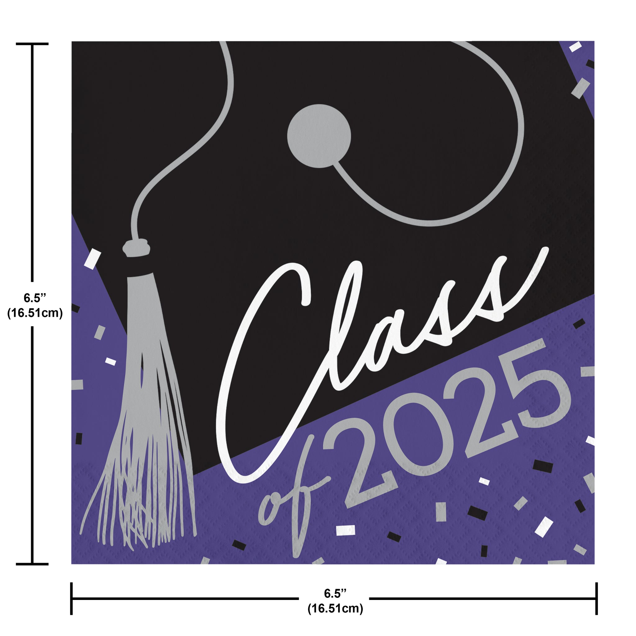 2025 Graduation Lunch Napkins 36ct | Purple