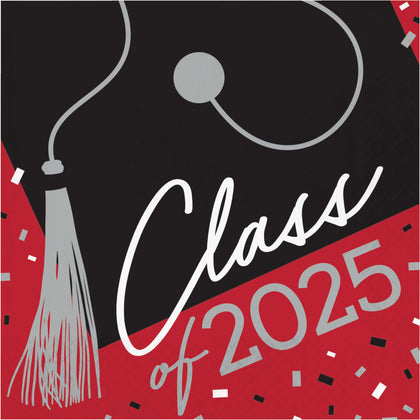 2025 Graduation Lunch Napkins 36ct | Red