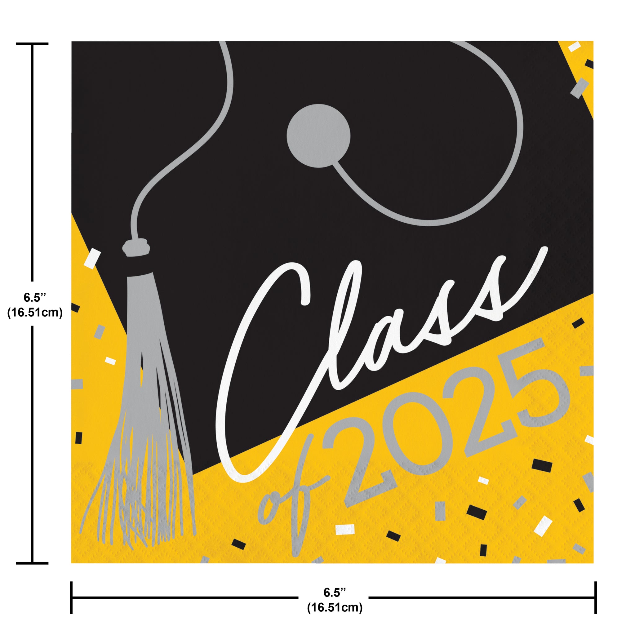 2025 Graduation Lunch Napkins 36ct | Yellow