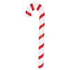 Inflatable candy cane with red and white stripes on a white background