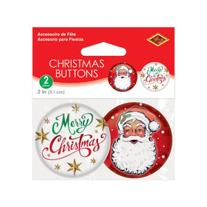 Christmas Buttons 2ct
