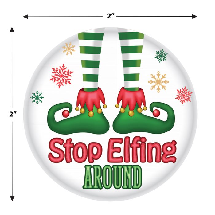 Christmas Party Buttons 5ct