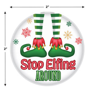 Christmas Party Buttons 5ct