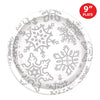 Snowflake 9in Paper Plates 8ct