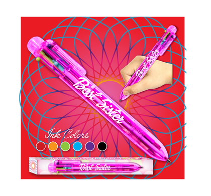 Best Sister 6 Color Pen