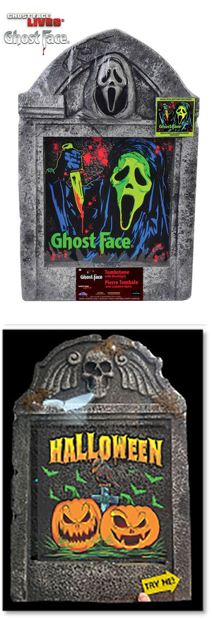 21" Light Up Black Light Responsive Tombstone