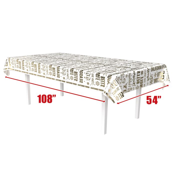 Metallic Holiday Expressions Tablecover