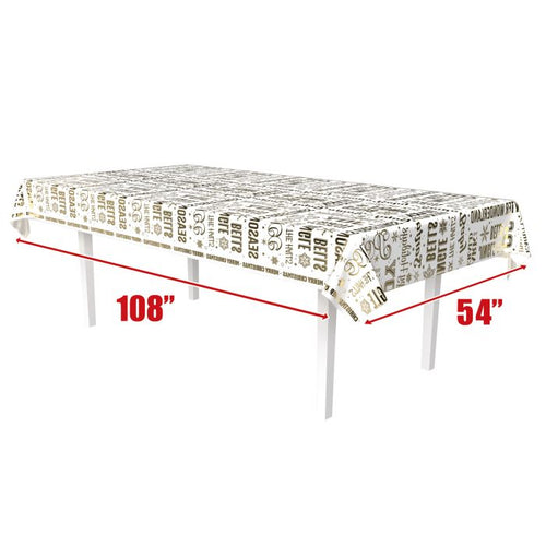Metallic Holiday Expressions Tablecover
