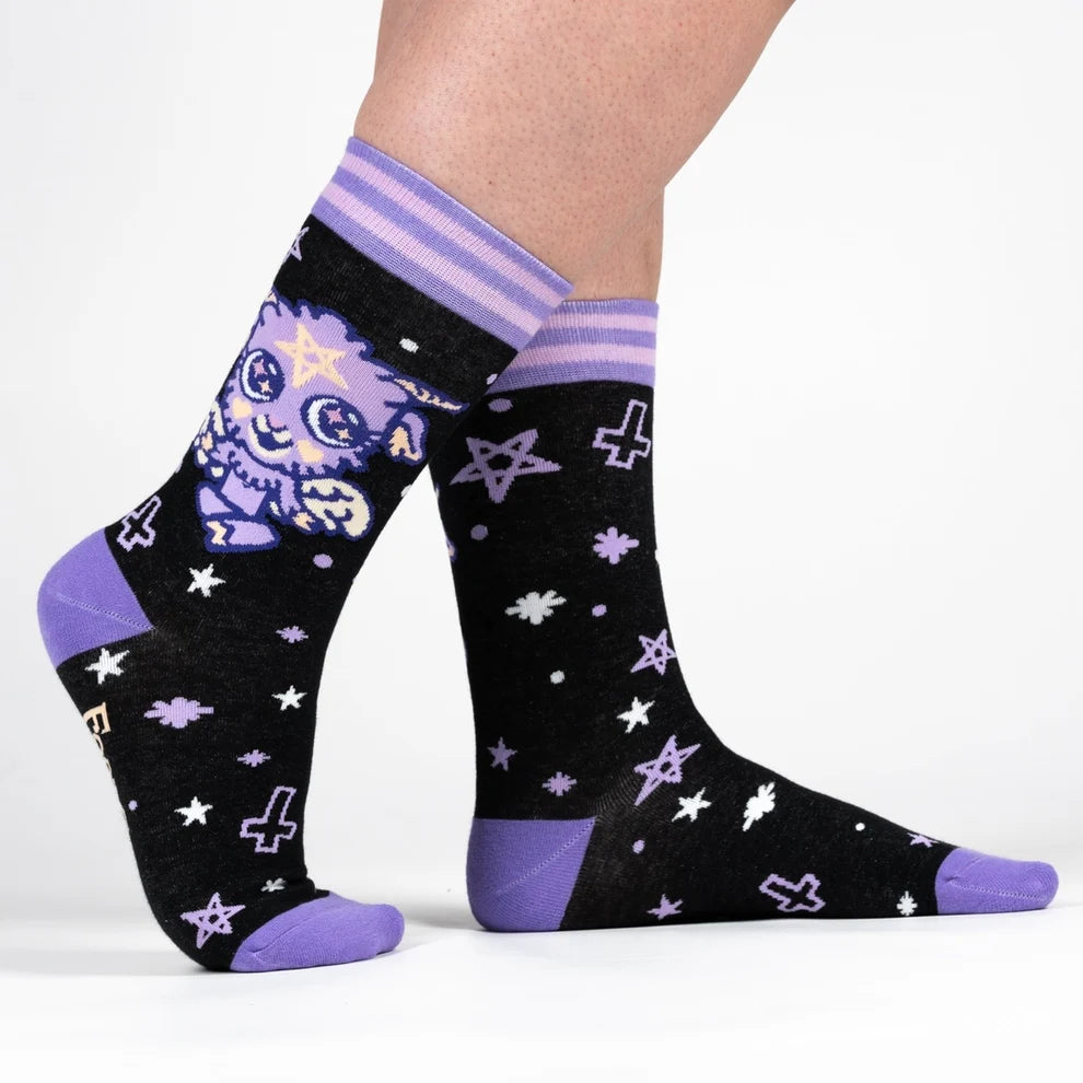 Baby Baphomet Crew Socks | Foot Clothes