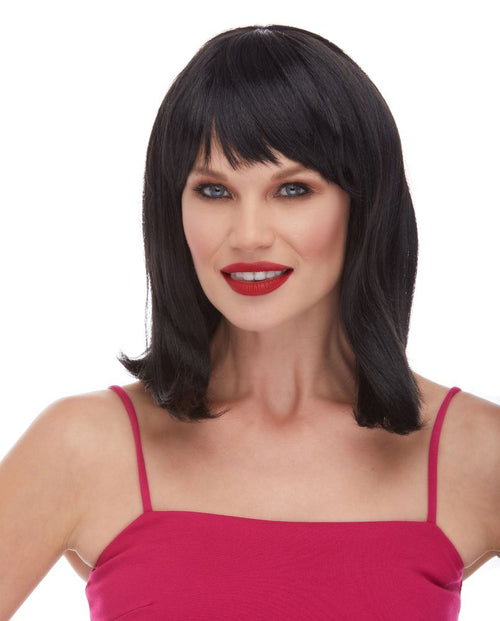 bob like wig with bangs black
