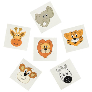Wild Zoo Animal Temporary Tattoos 144ct