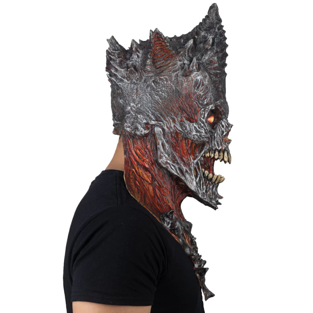 King Reaper Fire Latex Mask With Neck