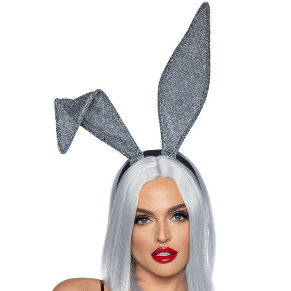 Silver Glitter Bunny Ears