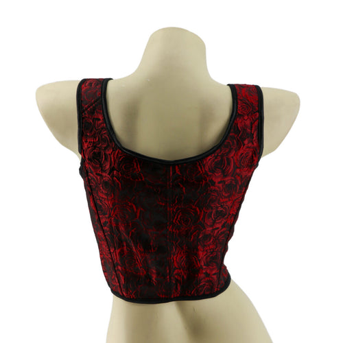 Choli Top Corset – Brocade Red/Black