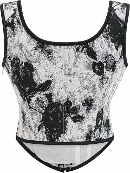 Black Tie Dye Top Corset