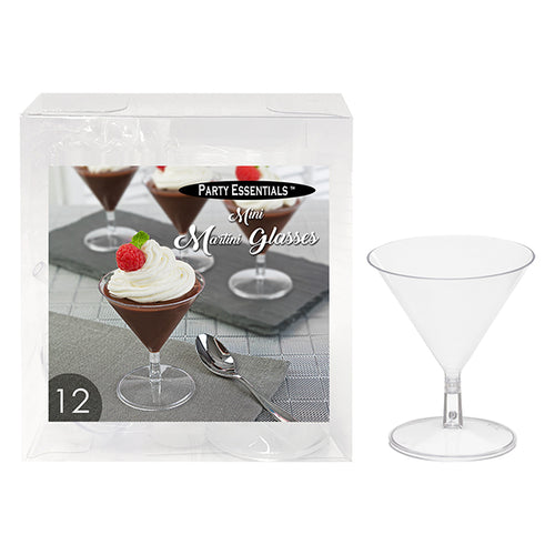 2 OZ. MINI MARTINI GLASSES CLEAR – 12 CT.