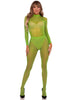 2 PC Snap Crotch Sheer Bodysuit and Matching Tights | Green