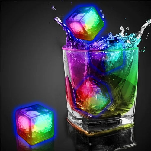Rainbow Liquid-Activated LED Ice Cubes 12ct