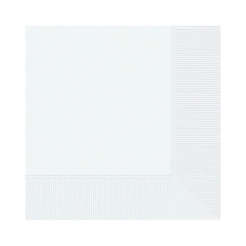 Frosty White Beverage Napkins 40ct | Solids
