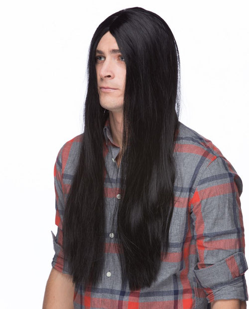 26in Parted Black Wig