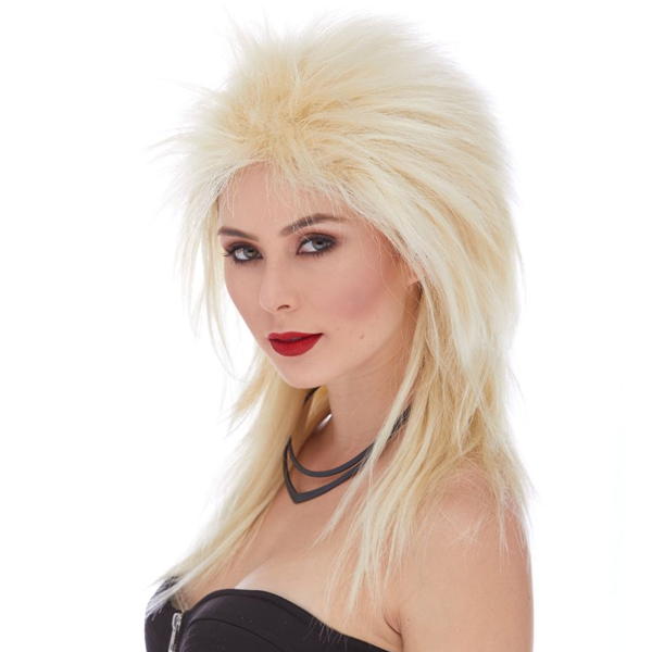 light blonde Long Rocker Wig