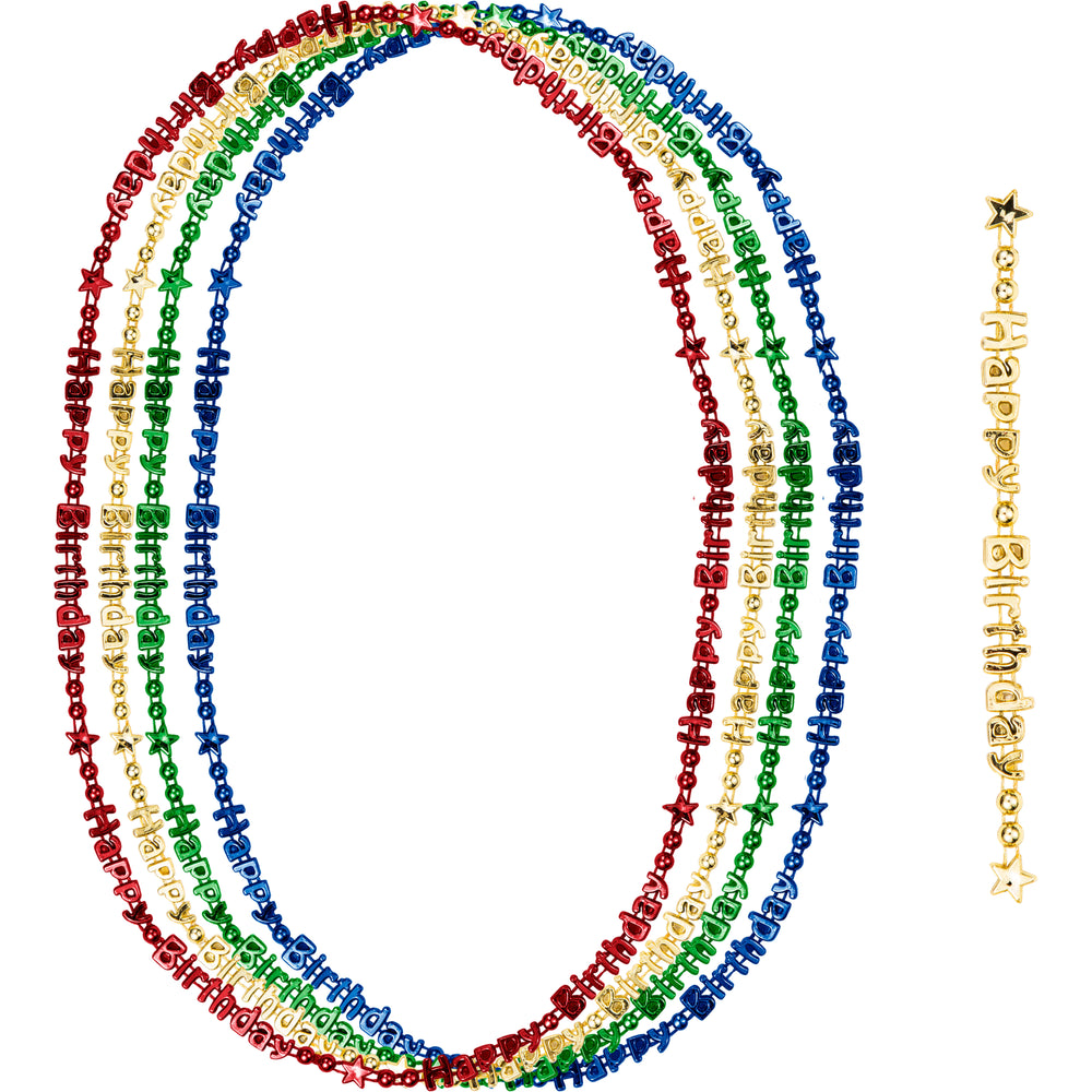 Happy Birthday Necklace 4pc