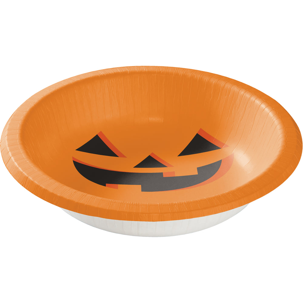 Halloween Pumpkin 20oz Paper Bowls 8ct