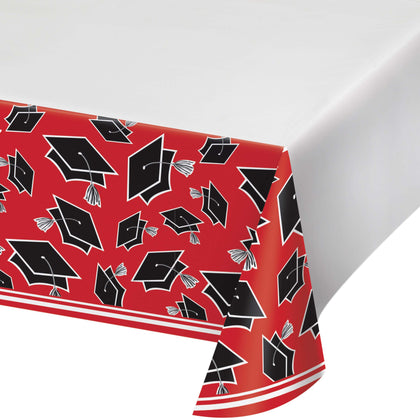 Red Plastic Table Cover | Graduation