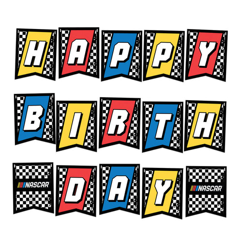 NASCAR Jointed Happy Birthday Banner
