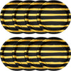 Black Striped Designer 9in Paper Plates 8ct | General Entertaining