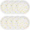 White with Metallic Gold Polka Dots 7in Plate 8ct