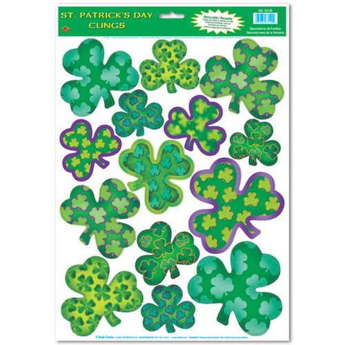Irish-Mood Shamrock Clings