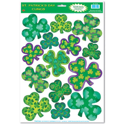 Irish-Mood Shamrock Clings