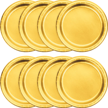 Gold Foil	 9in Paper Plates 8ct