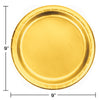 Gold Foil	 9in Paper Plates 8ct