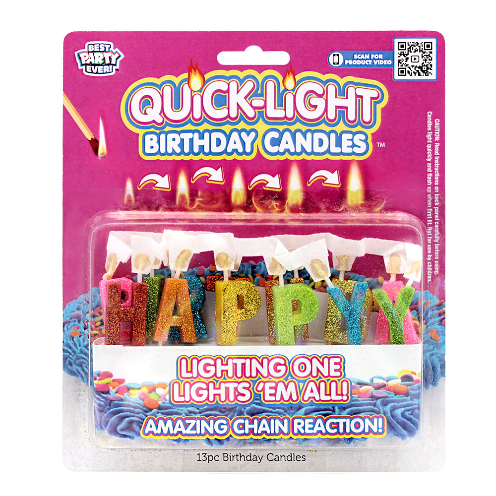 Quick-Light Happy Birthday Letter Candles