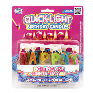 Quick-Light Happy Birthday Letter Candles